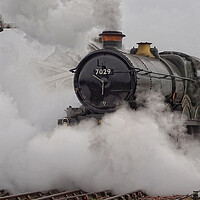 Buy canvas prints of Steam locomotive 7029 Clun Castle by David Birchall