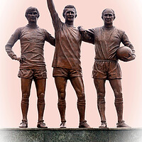 Buy canvas prints of Manchester United trinity. by David Birchall