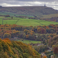 Buy canvas prints of Stoodley Pike from Old Town. by David Birchall