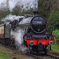 Buy canvas prints of Steam locomotive 45690 Leander. by David Birchall
