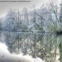 Buy canvas prints of Winter Reflections at Ambergate, Derbyshire by David Birchall