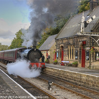 Buy canvas prints of Steam locomotive 68013 at Darley Dale. by David Birchall