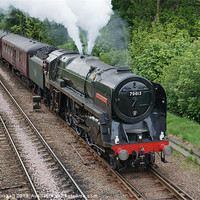 Buy canvas prints of 70013 Oliver Cromwell approaching Chesterfield. by David Birchall
