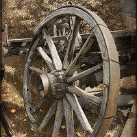 Buy canvas prints of Wagon Wheel by David Birchall
