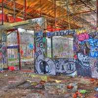 Buy canvas prints of Graffiti Gallery (2) by David Birchall