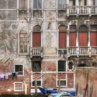 Buy canvas prints of Venice Not So Pretty by David Birchall