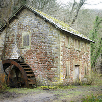 Buy canvas prints of The Old Watermill, Derbyshire by David Birchall