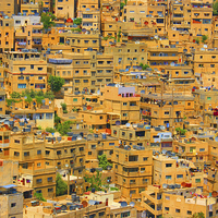Buy canvas prints of Yellow Maze in Amman, Jordan by David Birchall