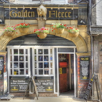 Buy canvas prints of Golden Fleece pub in York by David Birchall