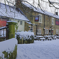 Buy canvas prints of The Crispin Inn at Ashover, Derbyshire by David Birchall