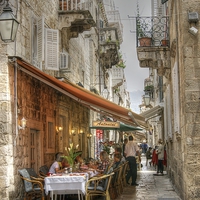 Buy canvas prints of Dining In Dubrovnik by David Birchall