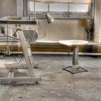 Buy canvas prints of Abandoned Sewing Factory by David Birchall