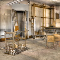 Buy canvas prints of Abandoned Sewing Factory by David Birchall