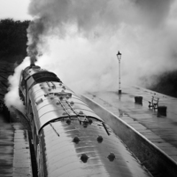 Buy canvas prints of  Rainy Day Departure at Swanwick Junction. by David Birchall