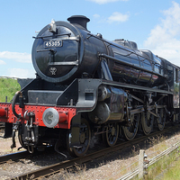 Buy canvas prints of  Steam Locomotive 45305 at Quorn by David Birchall