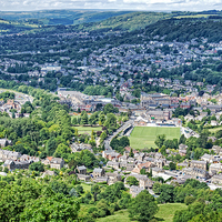 Buy canvas prints of  Matlock Town from Riber by David Birchall