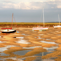 Buy canvas prints of  Low tide at Wells-Next-The-Sea, Norfolk by David Birchall