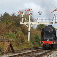 Buy canvas prints of  Steam locomotive 46233 Duchess Of Sutheralnd. by David Birchall