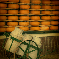 Buy canvas prints of Cheeses and Churns  by David Birchall