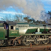 Buy canvas prints of Steam train elegance - 34053 Sir Keith Park by David Birchall
