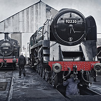 Buy canvas prints of The Steam Locomotive Depot by David Birchall