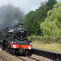 Buy canvas prints of 45690 Leander at Grindleford by David Birchall