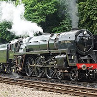 Buy canvas prints of 70013 Oliver Cromwell at Leicester by David Birchall