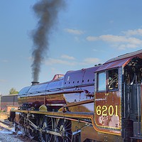 Buy canvas prints of Preserved steam locomotive 6201 Princess Elizabeth by David Birchall