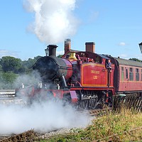 Buy canvas prints of L150 departing from Swanwick Junction. by David Birchall