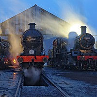 Buy canvas prints of Evening at Great Central Railway, Loughborough by David Birchall