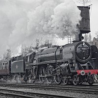 Buy canvas prints of 70013 Oliver Cromwell departing Loughborough by David Birchall