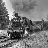 Buy canvas prints of Branch line nostalgia with locomotive 46521. by David Birchall
