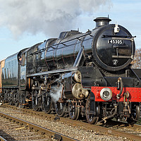 Buy canvas prints of Steam locomotive 45305 at Quorn & Woodhouse by David Birchall
