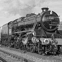 Buy canvas prints of Steam locomotive 45305 at Quorn & Woodhouse in bla by David Birchall