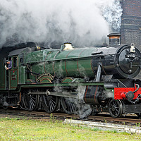 Buy canvas prints of Steam train 6990 Witherslack Hall by David Birchall