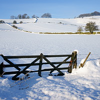 Buy canvas prints of Derbyshire Snow Scene. by David Birchall