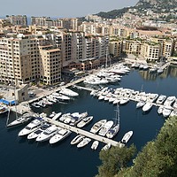 Buy canvas prints of Fontvieille Harbour, Monaco by David Birchall