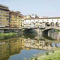 Buy canvas prints of Ponte Vecchio Bridge, Florence by David Birchall