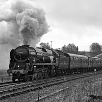 Buy canvas prints of 35018 British India Line departing Hellifield. by David Birchall