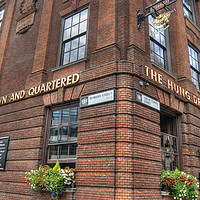 Buy canvas prints of The Hung, Drawn and Quartered pub, London. by David Birchall