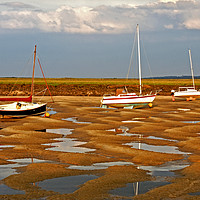 Buy canvas prints of Estuary at Wells-next-the-Sea, Norfolk by David Birchall