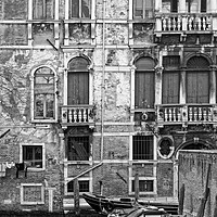Buy canvas prints of The Decaying  Face of Venice. by David Birchall