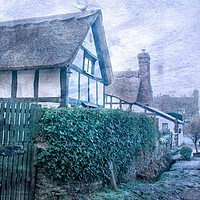 Buy canvas prints of English Olde World Cottages. by David Birchall