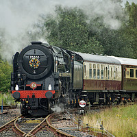 Buy canvas prints of Steam locomotive 70000 Britannia by David Birchall