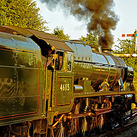 Buy canvas prints of 46115 Scots Guardsman departing from Hellifield. by David Birchall