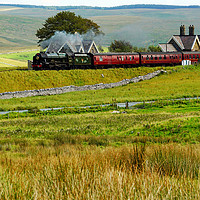 Buy canvas prints of 46115 Scot's Guardsman at Ribblehead station. by David Birchall