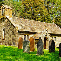 Buy canvas prints of St. Leonards church at Chapel-le-Dale, Yorkshire by David Birchall