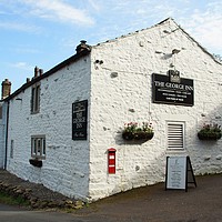 Buy canvas prints of The George Inn at Hubberholme, Yorkshire. by David Birchall