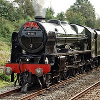 Buy canvas prints of Steam locomotive 46115 Scots Guardsman by David Birchall