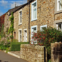 Buy canvas prints of Terraced cottages in Whalley, Lancashire. by David Birchall